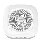 MelodySusie Nail Dust Collector front view highlights compact design and high suction power for cleanliness.