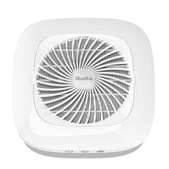 MelodySusie Nail Dust Collector front view highlights compact design and high suction power for cleanliness.
