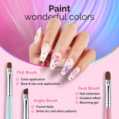 MelodySusie oval nail art brush for smooth shading and even coverage.