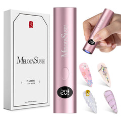 MelodySusie P-ART01G handheld UV lamp front view for precise single-finger curing.