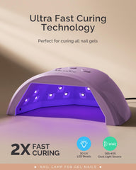 MelodySusie P-Plus30F interior view highlights dual LED UV beads for even cures.