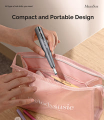 MelodySusie pen-shaped nail drill side usage shot for smooth acrylic removal