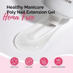 MelodySusie poly gel nail extension in action for long-lasting wear