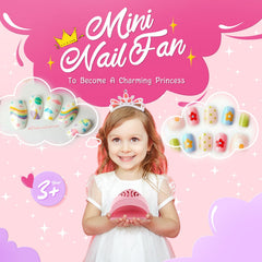 MelodySusie portable kids nail dryer side view shows lightweight, cordless convenience for home or travel.