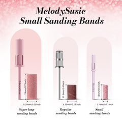 MelodySusie 180-grit sanding band for smoothing natural nails.