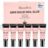 MelodySusie semi solid nail glue tube closeup for precise application and quick-dry results