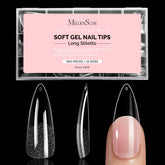 MelodySusie Stiletto X Nail Tips packaging display showcasing 300 pieces for DIY or salon use