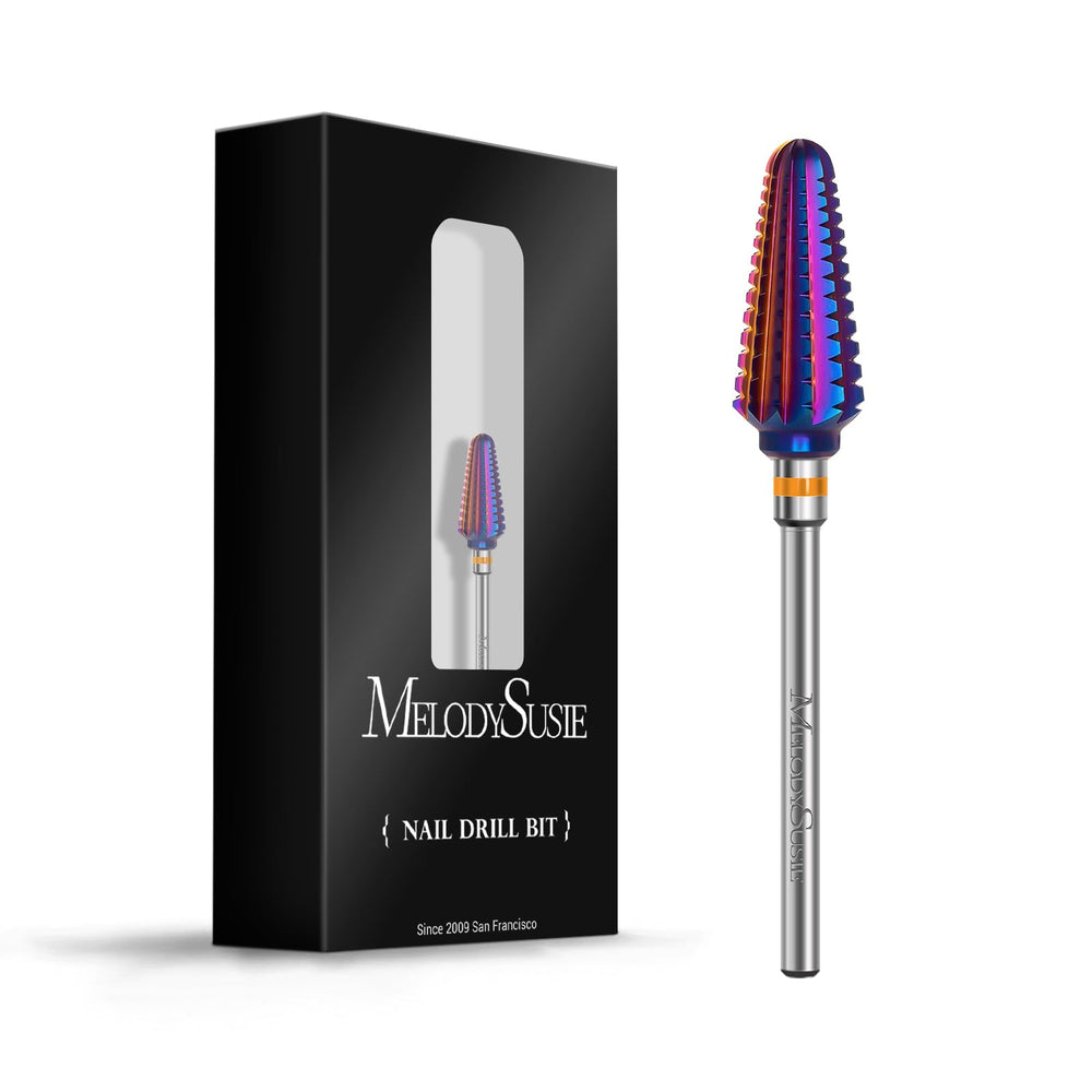 MelodySusie Tornado carbide nail drill bit in purple showcases precise, fast removal for manicures.
