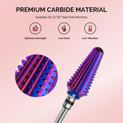 MelodySusie Tornado nail bit features extreme teeth for efficient removal of acrylics and gel extensions.