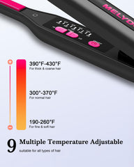 MELYDO flat iron heats up in 15 seconds for quick sessions