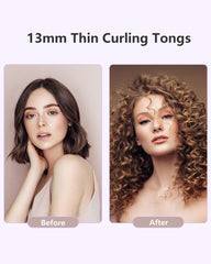 MELYDO curling iron LED display showing temperature for precise heat control during styling.
