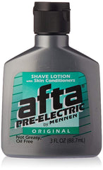 Mennen Afta pre-electric shave lotion bottle for smooth pre-shave prep