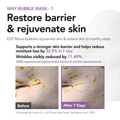 Menokin bubble mask jar with foaming action ready for application