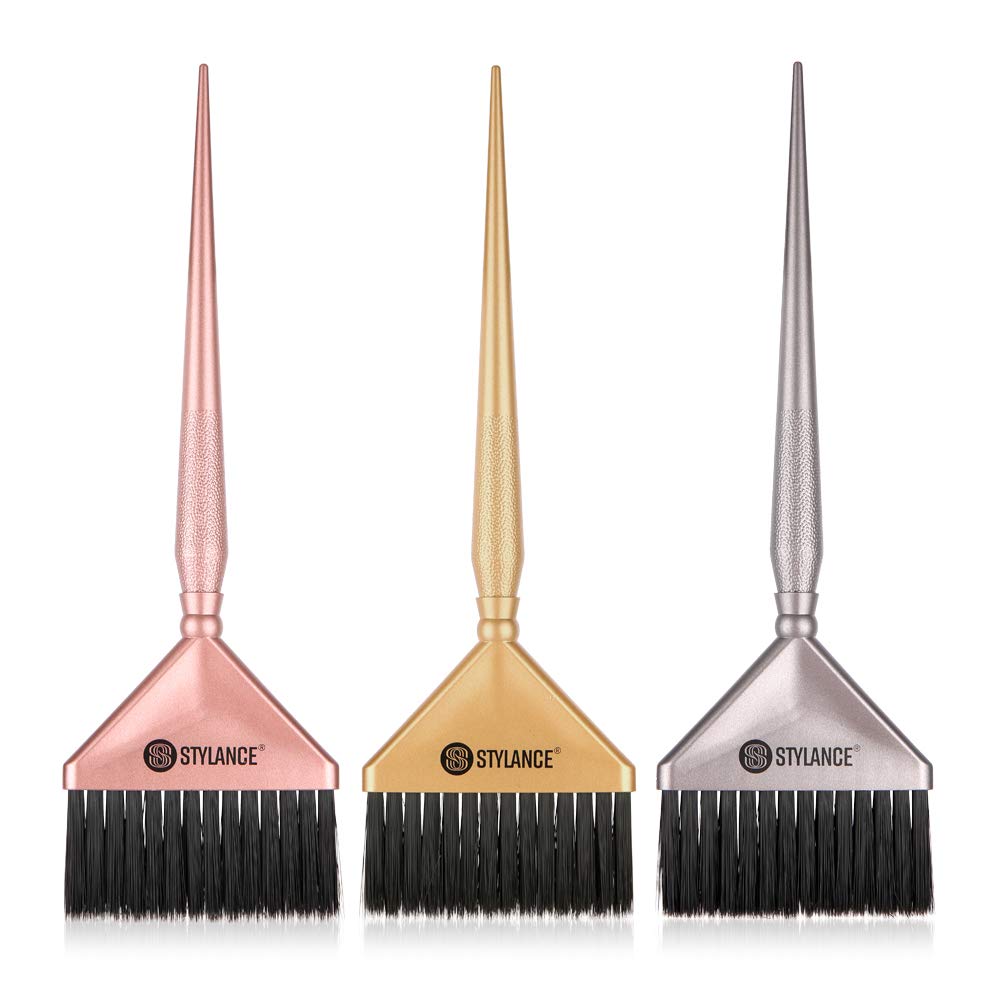MEN'S GROOMING BARBER PRO 3-piece color tool set silver brush for precise at-home dyeing.