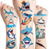 MeoIsDaBest shark pre-cut tattoo sheet for party favors and crafts