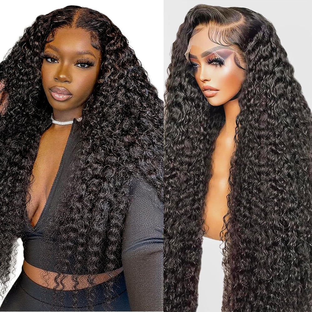 Mepurer 26-inch deep wave wig front view shows natural hairline and fullness for everyday styling