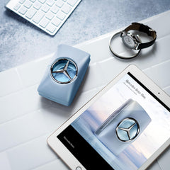 Mercedes-Benz Man Fresh bottle-floral-heart emphasizes orange blossom and lavender for refined spaces