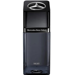 Mercedes-Benz Select Night bottle front view showing timeless masculine design for refined evenings