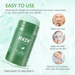 Mererke Pretty green tea clay mask-drying shows a light film that tightens as it sets