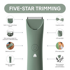 MERIDIAN Slimmer Trimmer waterproof for wet or dry use in shower.