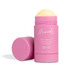 Mermade Hair Styling Wax Stick pink pack close-up for flyaway control and lasting hold.