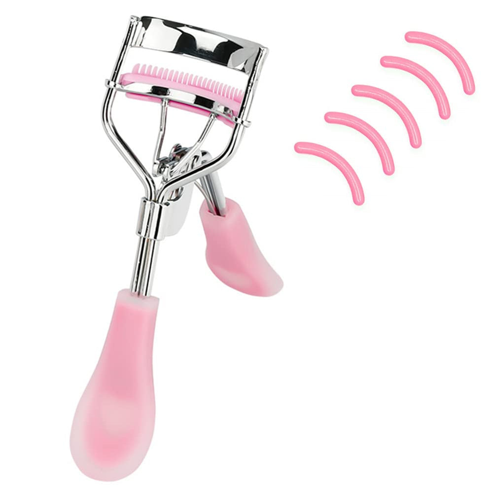 MERVK eyelash curler built-in comb for precise, clump-free curls.