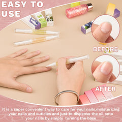 Meschett cuticle oil pen brush closeup shows soft bristles for precise application
