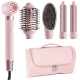 MESCOMB 5in1 hot air styler with oval brush dries and shapes hair