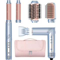 MESCOMB hot air multi-styler packaging shows travel-ready design for on-the-go styling.