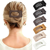 Mesovor flat claw clip in neutral matte secures thick hair for all-day wear.
