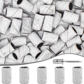 METEOROCK 240 grit sanding band close-up for precise natural nail shaping.