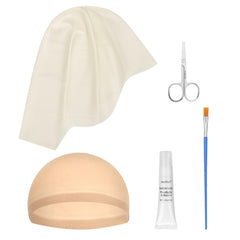 MetFun Bald Cap Kit front view demonstrates seamless skin blending for realism.