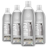 Method foaming hand soap refill pack four bottles shows refill-ready packaging for less plastic waste.