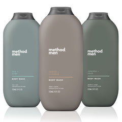 Method Men Sea Surf bottle dispense highlights quick-lathering daily shower.