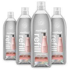 Method premium foaming hand wash refill packaging highlights eco-friendly design and vanilla-raspberry scent.
