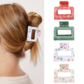 MexLuyu Christmas hair clip red snowman pattern for secure hold and festive look