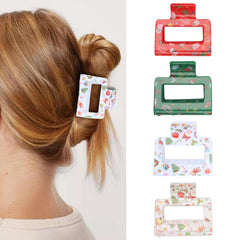 MexLuyu Christmas hair clip red snowman pattern for secure hold and festive look