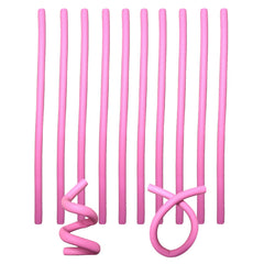 MEYIART flexible curling rods ten-piece pink set for no-heat styling