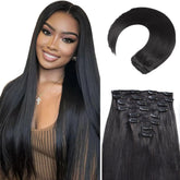 MEYOFUN straight clip-in extensions weft for seamless volume and natural movement