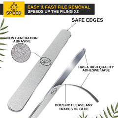 MGart replaceable emery boards pack highlights hygienic, reusable filing options.