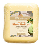 MGL Naturals raw African shea butter ivory 5 lb packaging for DIY skincare