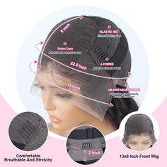 MGWXCAH hd-transparent lace 13x6 detail enables seamless blend for natural look.