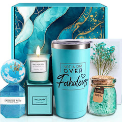 MHSMHL 20oz tumbler with Not A Day Over Fabulous for on-the-go hydration.