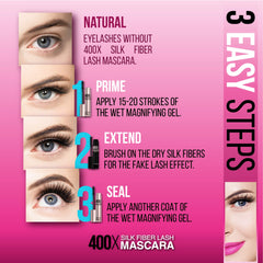 Mia Adora 400X Fiber Lash Mascara wand close-up highlighting micro fibers for length