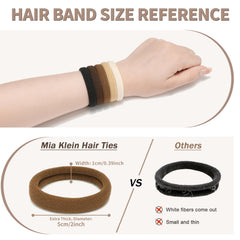 Mia Klein bulk hair ties in black, ideal for daily hairstyling and convenience.