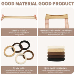 Mia Klein thick black hair ties, designed for keeping heavy hair in place effortlessly.