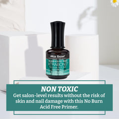 Mia Secret acid-free primer close-up, gentle yet strong bonding for natural nails