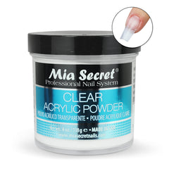 Mia Secret Clear Acrylic Powder applied to demonstrate an easy application process.