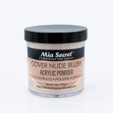Mia Secret Cover Nude Blush powder jar closeup for smooth consistency on natural nails