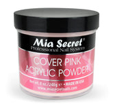 Mia Secret Cover Pink Acrylic Powder 8oz jar for a smooth, long-lasting nails finish.